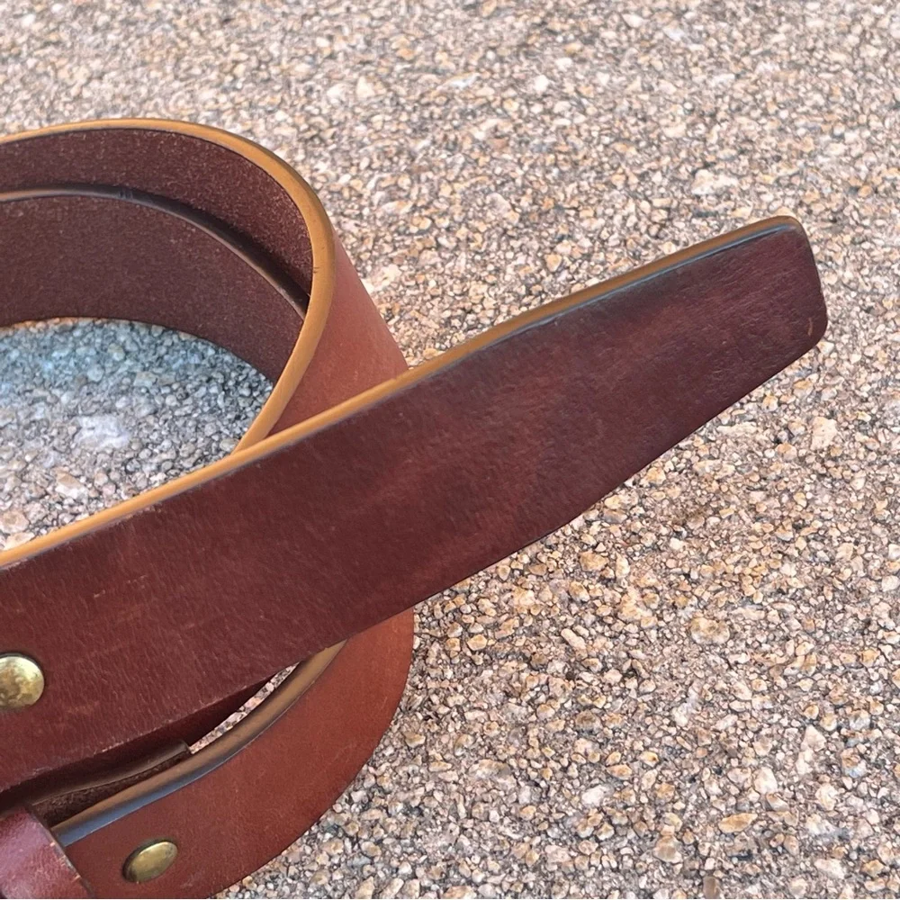Orvis Brown Hoof Pick Leather Equestrian Belt Sz 34